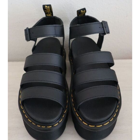 Dr. Martens Women's Sz 7M Black Blaire Quad Platform Gladiator Sandals - Picture 8 of 10